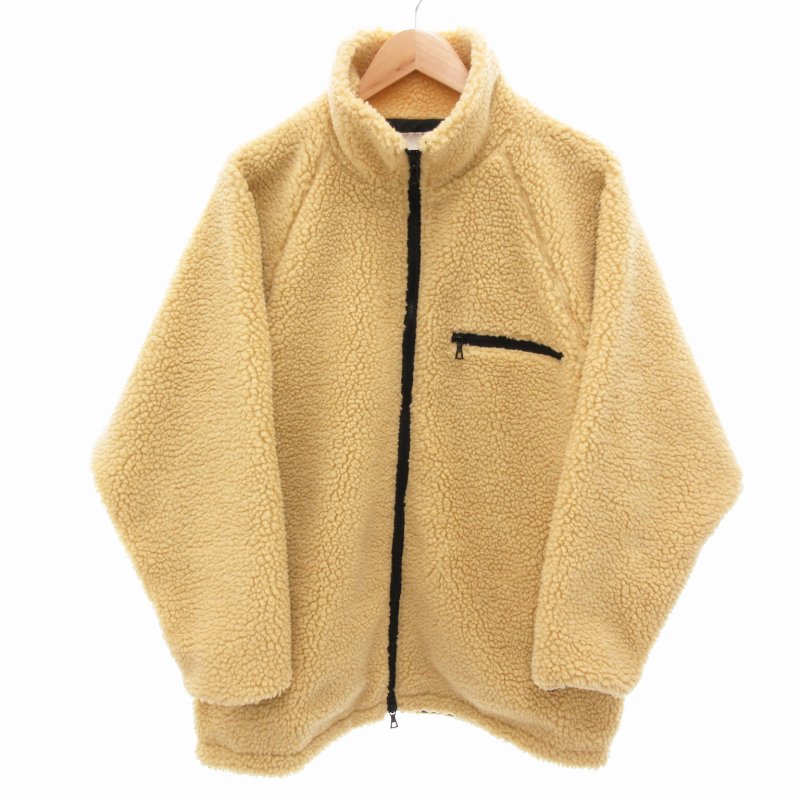 【中古】ルイス Lui's 美品 ボアジャケット ブルゾン フリース ジップアップ F ベージュ /HO● 0118 メンズ 【ベクトル 古着】 250118