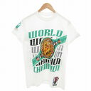 【中古】WBC 50周年記念 Tシャツ カットソー ロゴ プリント ワッペン World champion 半袖 S 白 ホワイト /FF ☆AA★ メンズ 【...