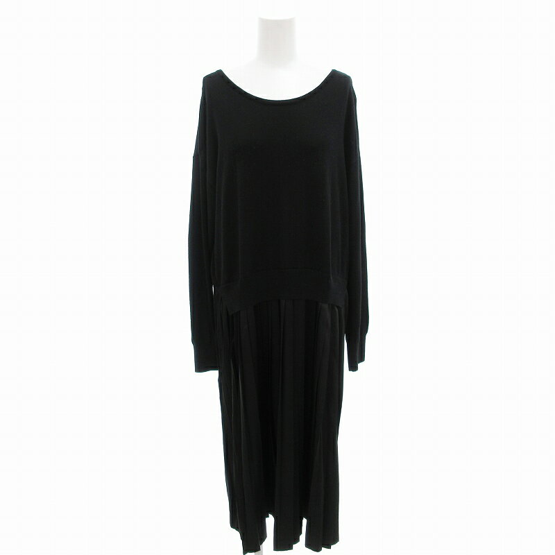 【中古】ビーミングバイビームス B:MING LIFE STORE by BEAMS 2WAYワンピース ニット プリーツ切替 長袖 ロング F 黒 ブラック /FF ■GY14 レディース 【ベクトル 古着】 250529
