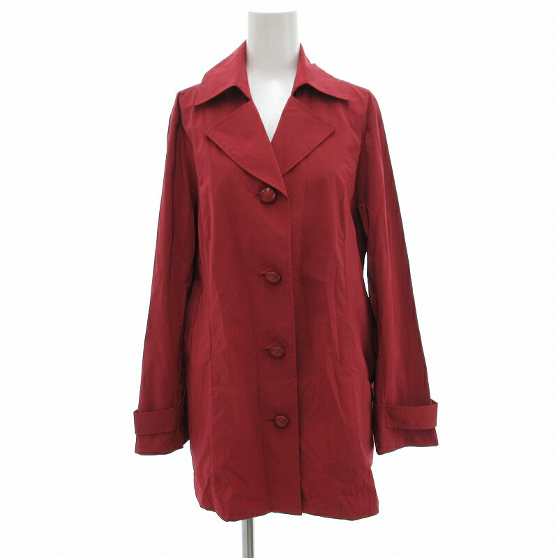 ピエールカルダン Pierre Cardin スプリングコート ショート丈 42 赤 レッド /UO ■GY03 レディース  250624