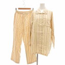 【中古】ソニアリキエル SONIA RYKIEL 美品 ルームウェア ナイトウェア セットアップ シャツ パンツ M クリーム系 マルチカラー /UO ■GY9...