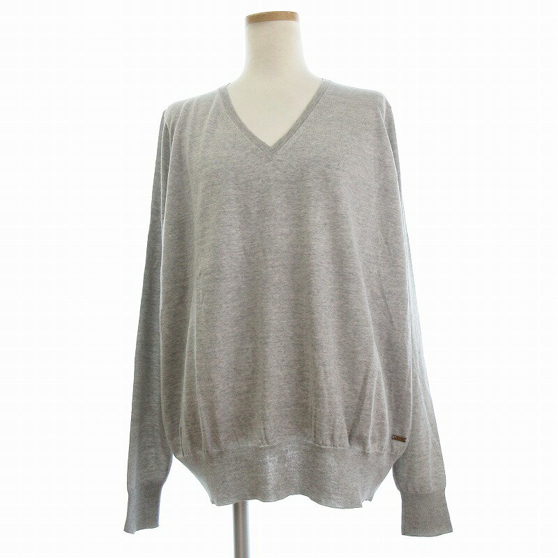 V-Neck - 【中古】フェイ Fay ニット セーター Vネック 長袖 S グレー ■GY45 レディース 【ベクトル 古着】 250724