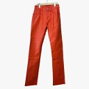 【中古】未使用品 エムエムシックス メゾンマルジェラ MM6 Maison Margiela 22SS レザー パンツ 5 pockets S052-MM6 RTW AVP 36 オレンジ S52LA0168■GY33 レディース 【ベクトル 古着】 240513