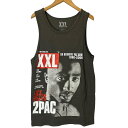 【中古】XXL MAGAZINE 2Pac プリント タンクトップ S カーキ メンズ 【ベクトル 古着】 241108