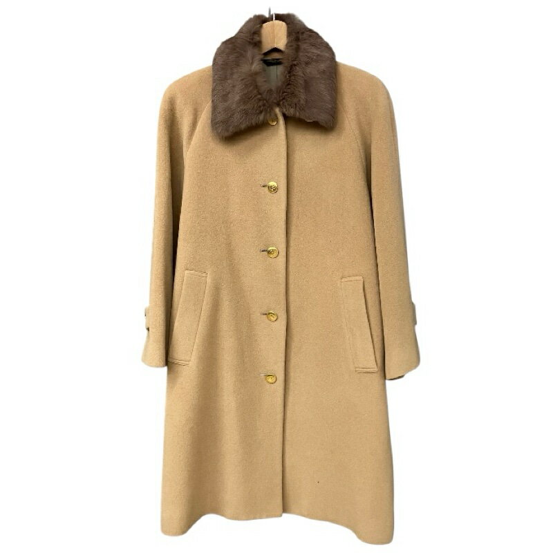 【中古】ブルックスフィールド BROOKS FIELD カシミヤ混 ウール コート BBLBW ブラウン 茶 レディース 【ベクトル 古着】 241227