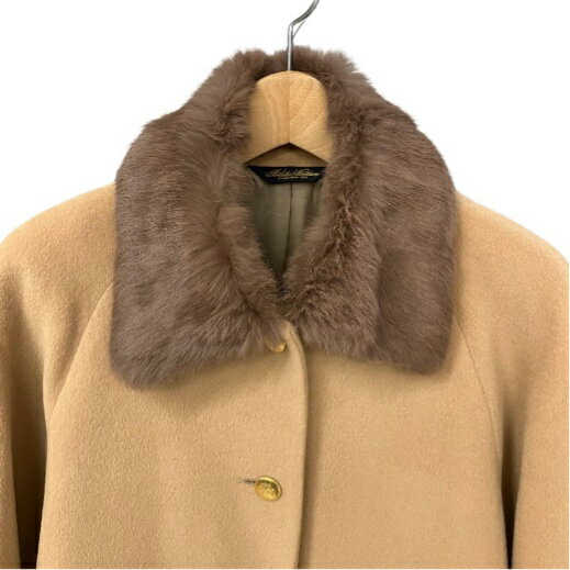 【中古】ブルックスフィールド BROOKS FIELD カシミヤ混 ウール コート BBLBW ブラウン 茶 レディース 【ベクトル 古着】 241227