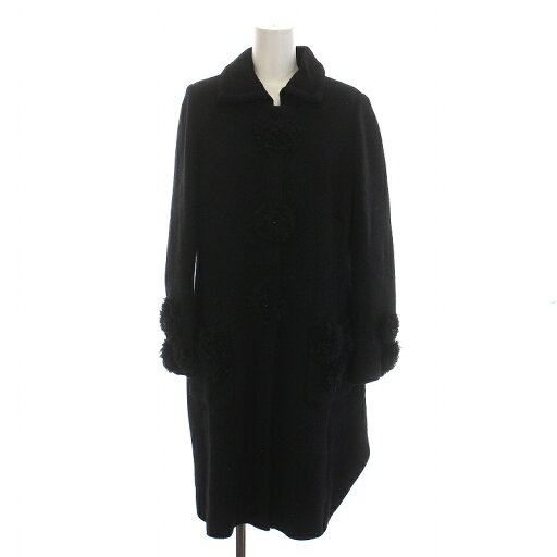 【中古】DOLL UP ドールアップ ロングコート チュールフラワー アウター 黒 ブラック /YM レディース 【ベクトル 古着】 250117 【中古】DOLL UP ドールアップ ロングコート チュールフラワー アウター 黒 ブラック /YM レディース 【ベクトル 古着】 250117