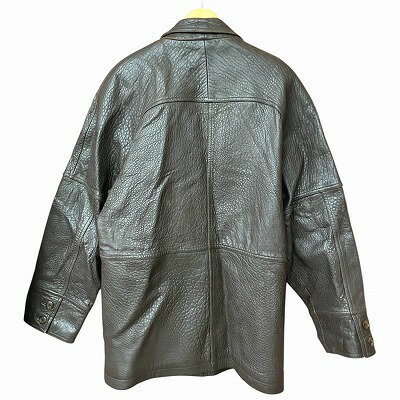 【中古】I.K.S ラムスキン レザー ピーコート ヴィンテージ 茶 ブラウン Free IKS-305 メンズ 【ベクトル 古着】 250309