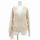 【中古】3.1 フィリップリム 3.1 phillip lim ラップパーカー フーディー ニット カシュクール XS ピンクベージュ /UO ■GY41 レディース 【ベクトル 古着】 250627