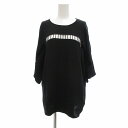 【中古】3.1 フィリップリム 3.1 phillip lim チュニックカットソー ブラウス 絹 シルク 七分袖 0 黒 /UO ■GY41 レディース 【ベクトル 古着】 250627