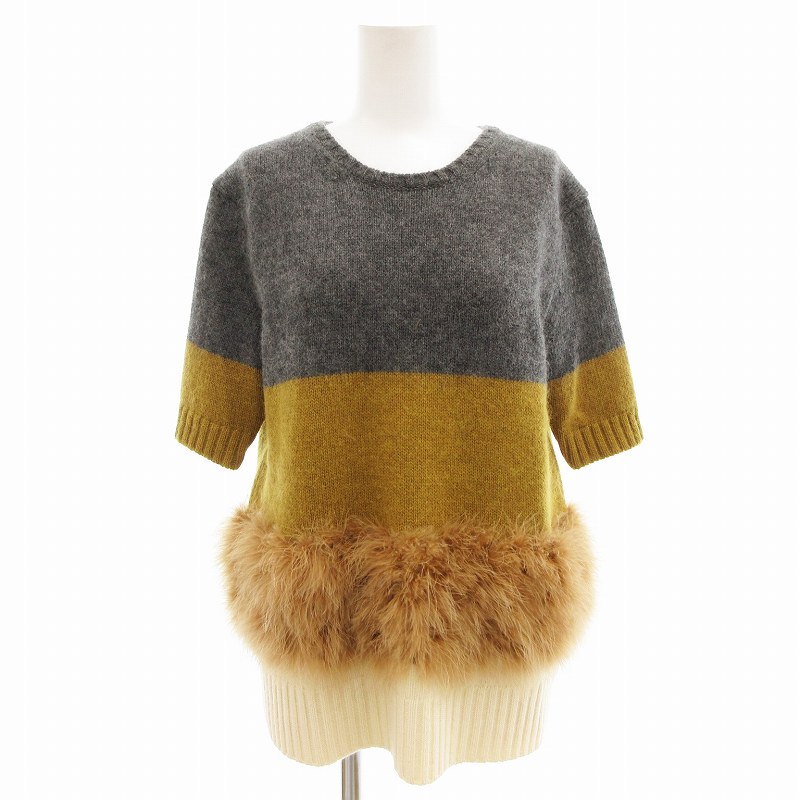 美品☆ヌメロヴェントゥーノ ニット N°21 numero ventuno / ヌメロ ヴェントゥーノ ビッグ ロゴ プル