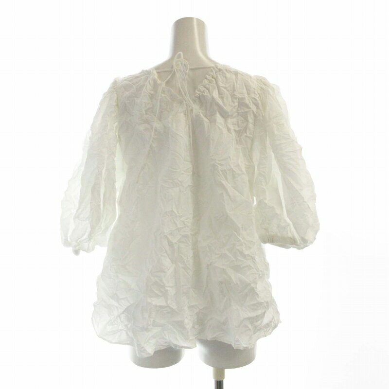 【中古】ミラオーウェン Mila Owen 24AW ボリュームスリーブ ワッシャーブラウス パフスリーブ 五分袖 F 白 ホワイト 09WFT244954 /RO レディース 【ベクトル 古着】 250818 auc-vector-20429086 ブランド古着の買取販売ベクトル サンプル画像2
