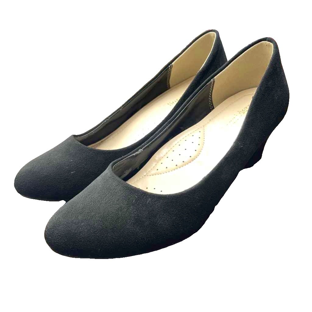 【中古】ソリデル Sorridere パンプス ヒール ラウンドトゥ スエード S 12-30295 黒 ブラック レディース 【ベクトル 古着】 250902