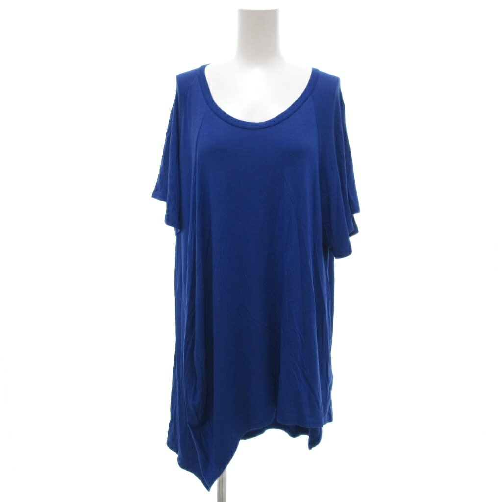 【中古】ゴム gomme チュニック ミニワンピース カットソー アシンメトリー 半袖 M 青 ブルー /NU ■GY43 レディース 【ベクトル 古着】 251025