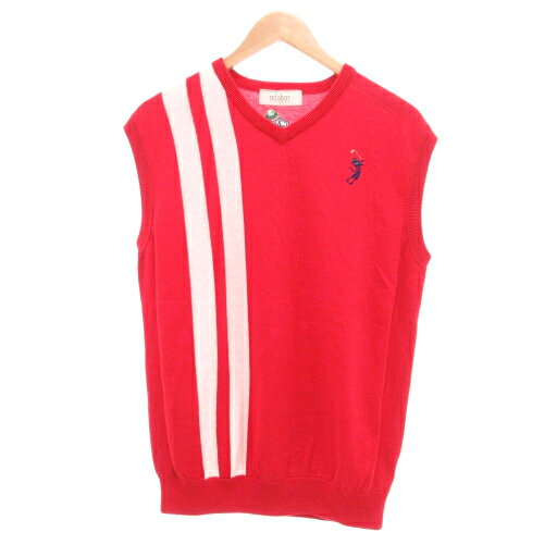 【中古】アダバット adabat ニットベスト 48 赤 レッド 刺しゅう ライン /UO ■GY43 メンズ 【ベクトル 古着】 251016ブランドアダバット adabat表記サイズ48実寸サイズ身幅：53cm　着丈：65cm　　素材コットン ポリエステル色赤 レッド 状態前身頃に小さな糸飛び その他に目立ったダメージはなく、問題なくご使用いただける商品です。 ※あくまでも中古品ですので掲載写真や記載内容をご確認いただき、ご理解の上ご購入ください。備考AB643-28400AA 株式会社ワールド こちらのお品物は店舗で保管しておらず、店頭販売出来かねます。（※お取り寄せも出来かねます）商品のお問い合わせの回答を休止しております。＊各商品ページの商品詳細等をご確認の上ご購入ください。【中古】アダバット adabat ニットベスト 48 赤 レッド 刺しゅう ライン /UO ■GY43 メンズ 【ベクトル 古着】 251016状態ランク　”AB”詳細については、下記および「状態ランクについて」ページをご覧ください。未使用・新品の商品ほぼ新品同様の商品使用感が少なく、かなり状態の良い商品使用感はあるが、傷や汚れの少ない商品使用感の他、傷や汚れが見られる商品かなり大きな傷みがある難あり商品※S〜CランクはUSED品となりますので、使用感をご理解の上でご入札下さい。状態ランクについてinformationブランドアダバット adabat表記サイズ48実寸サイズ身幅：53cm　着丈：65cm　　素材コットン ポリエステル色赤 レッド 状態前身頃に小さな糸飛び その他に目立ったダメージはなく、問題なくご使用いただける商品です。 ※あくまでも中古品ですので掲載写真や記載内容をご確認いただき、ご理解の上ご購入ください。備考AB643-28400AA 株式会社ワールド こちらのお品物は店舗で保管しておらず、店頭販売出来かねます。（※お取り寄せも出来かねます）商品のお問い合わせの回答を休止しております。＊各商品ページの商品詳細等をご確認の上ご購入ください。本商品は一点物です他サイトや店舗にて販売している商品です。多少のお時間差にて欠品になることもございます。予めご了承頂ますようお願い致します。ベクトル・サイズガイドはこちらこの商品と同じブランドの商品を見る