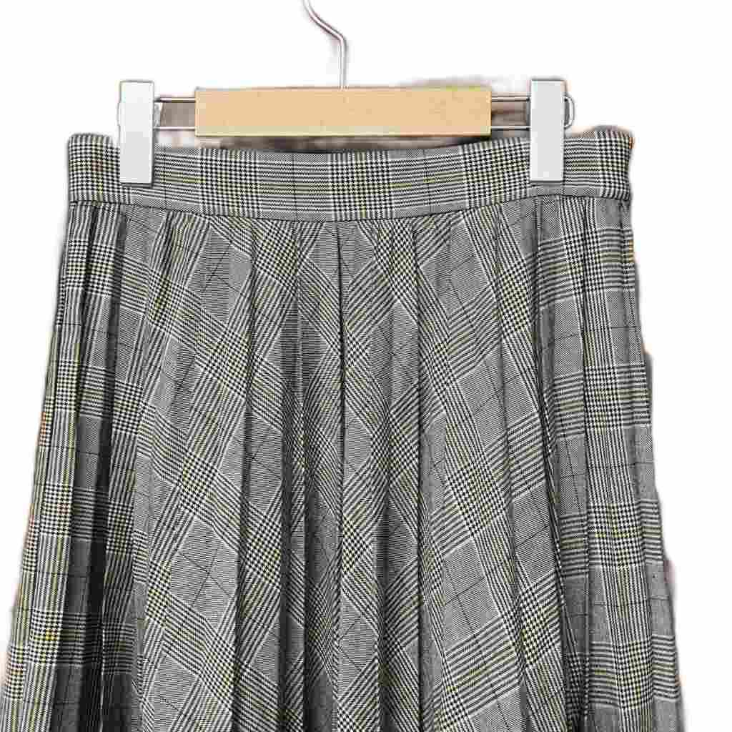 ブランド古着の買取販売ベクトルの【中古】アンタイトル UNTITLED グレンチェック プリーツ ロングスカート 2 グレー イエロー ■GY43 レディース 【ベクトル 古着】 251030｜アングル3