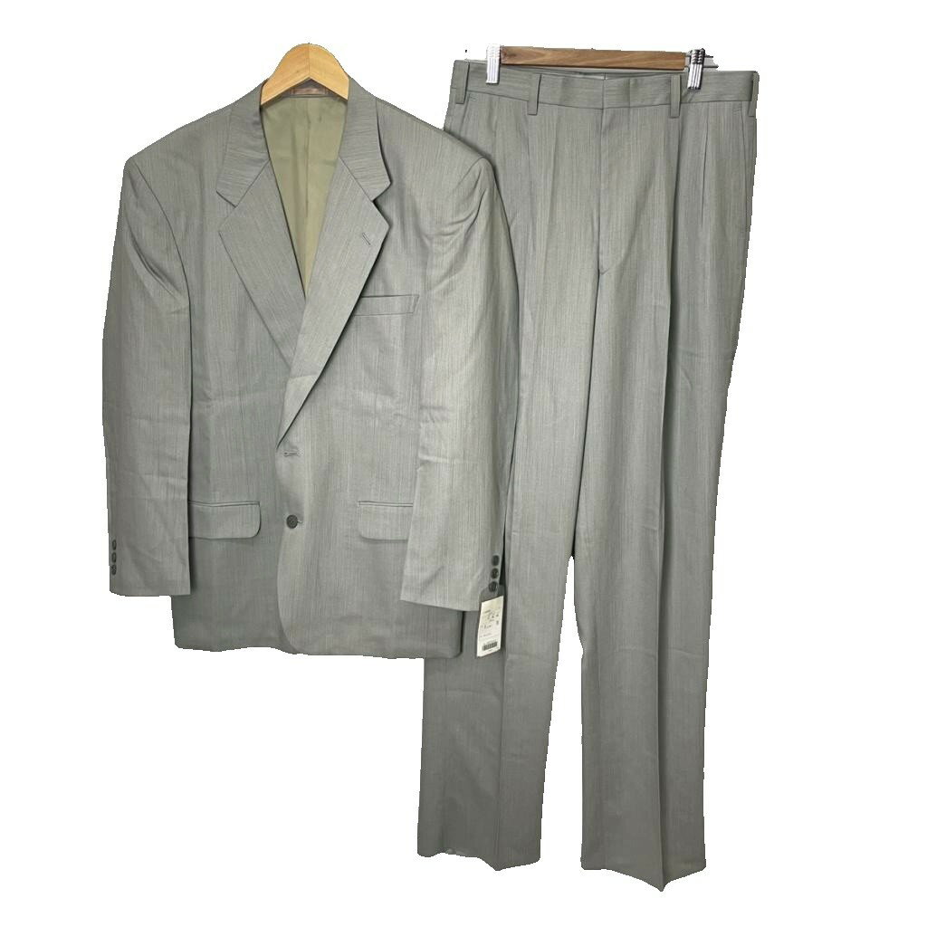 【中古】ミスタークラシック MR.classic セットアップ ソフトスーツ フォーマル テーラードジャケット 背抜き 2B パンツ スラックス ウール YA-LL-82 グリーン 【ベクトル 古着】 251118