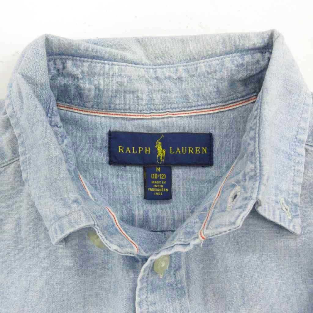 【中古】ラルフローレン RALPH LAUREN ボタンダウンシャツ 半袖 ポニー刺繍 男の子...