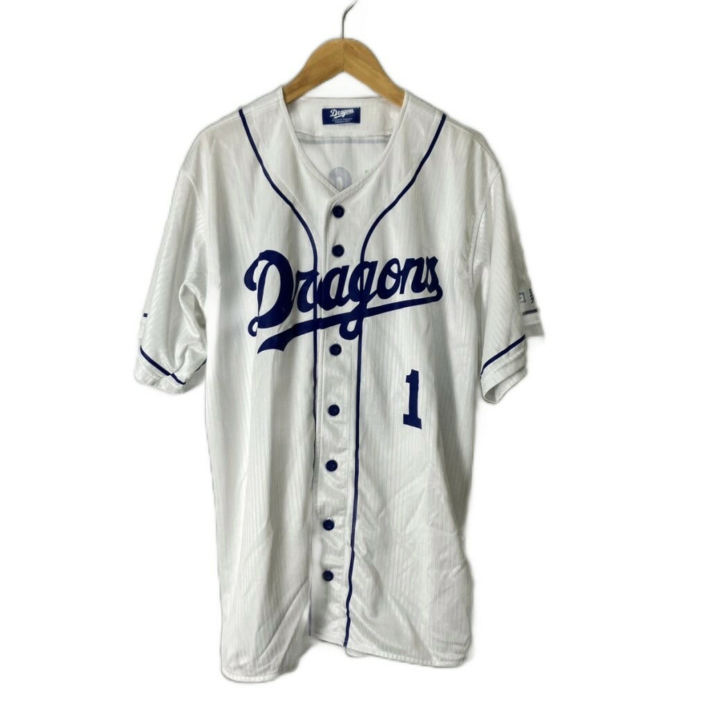 【中古】中日ドラゴンズ ゲームシャツ ベースボール 半袖 京田 F ホワイト ■GY06 メンズ 【ベクトル 古着】 260126