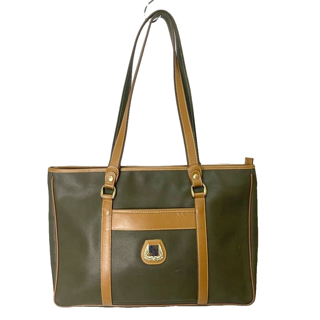【中古】ランセル LANCEL トートバッグ ハンドバッグ レザー ロゴ グリーン メンズ 【ベクトル 古着】 260303(4.0)