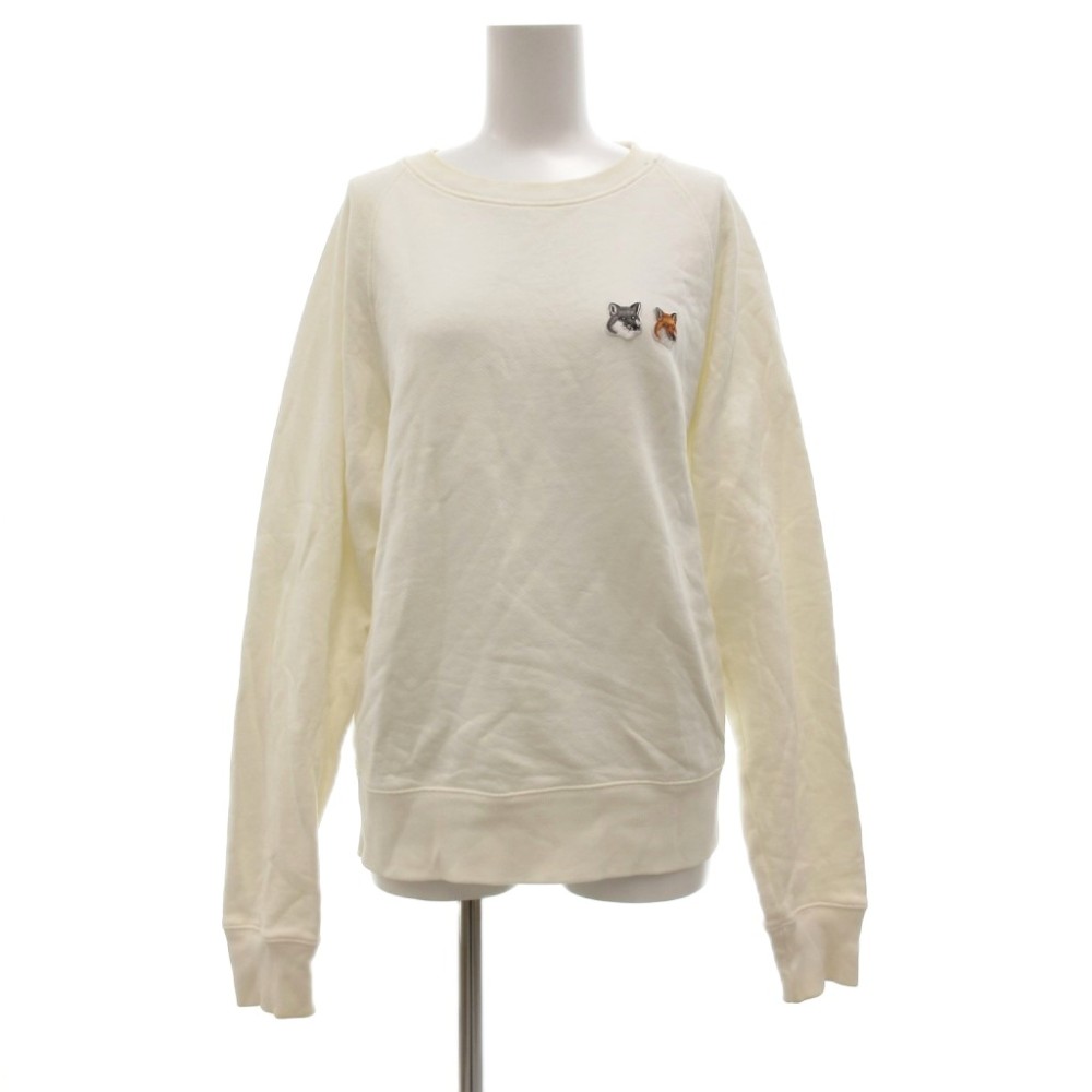 楽天市場】maison kitsune スウェット ホワイトの通販