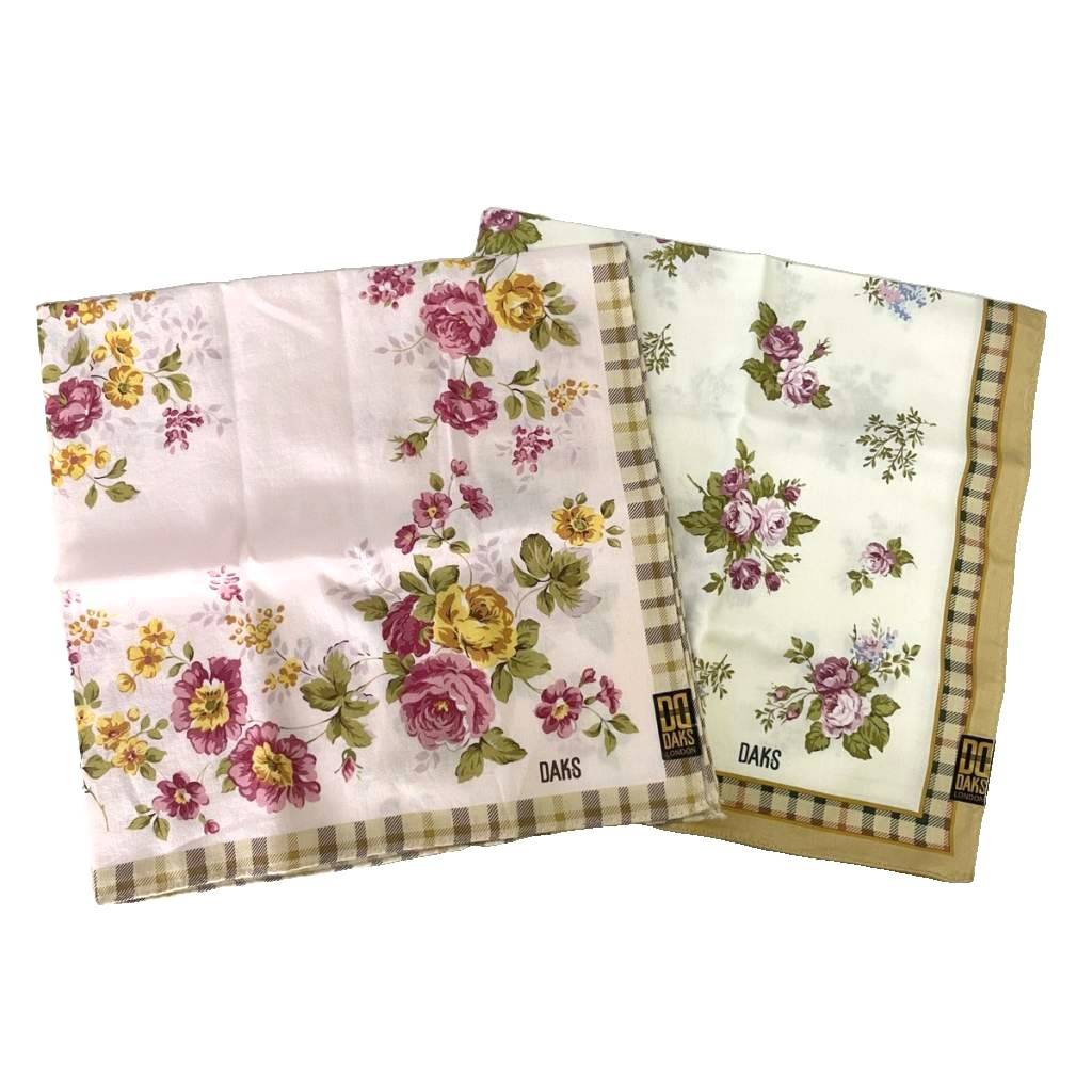 樂天商城 - 【中古】ダックス DAKS ハンカチ ポケットチーフ セット まとめ 2点 花柄 ピンク ベージュ レディース 【ベクトル 古着】 260315