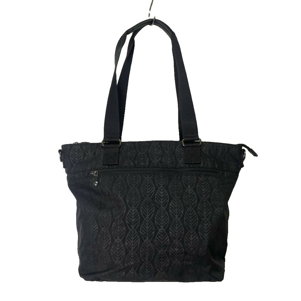 Other - 【中古】キプリング KIPLING ハンドバッグ トートバッグ リーフ柄 ナイロン ブラック レディース 【ベクトル 古着】 260313