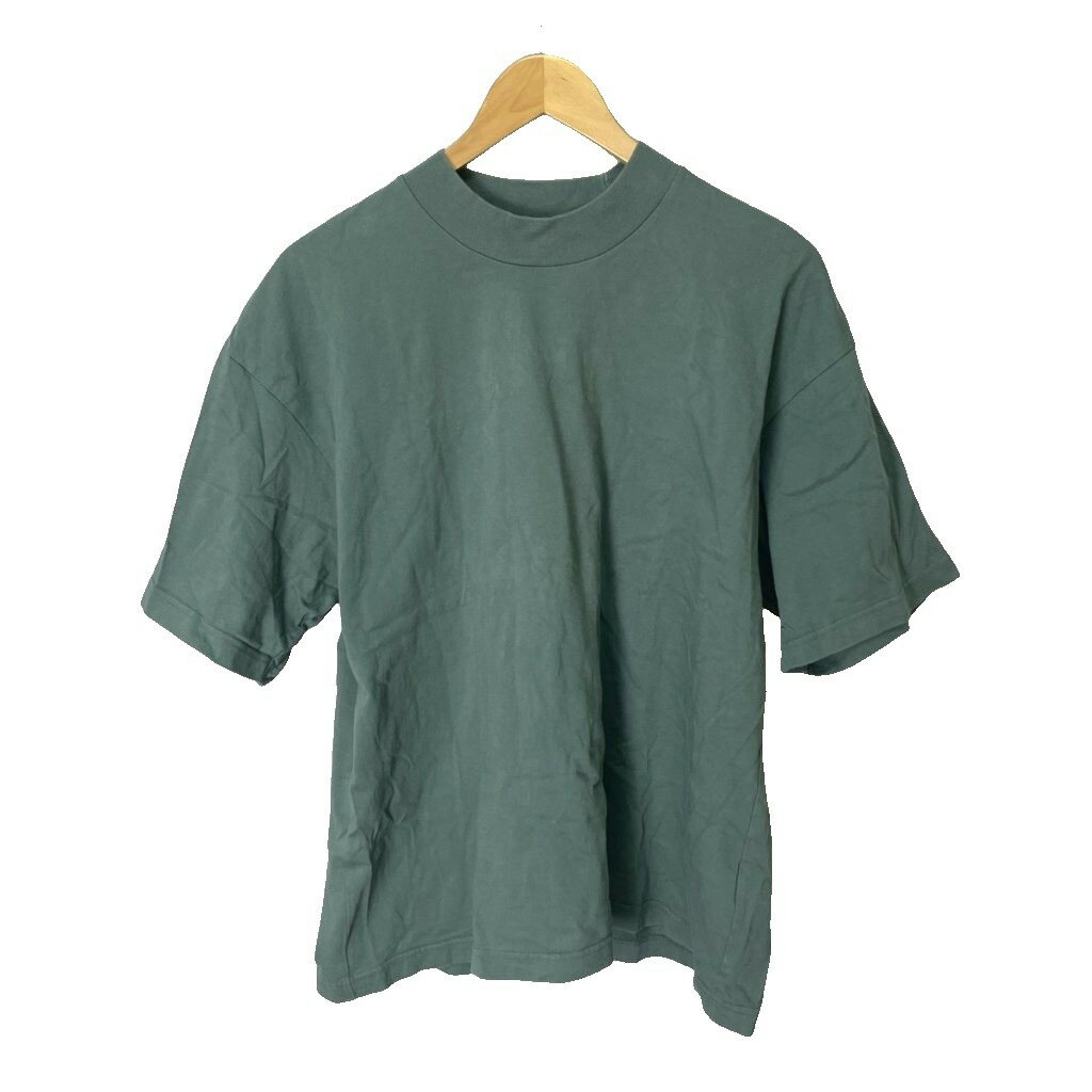 Rakuten - 【中古】ヘインズ Hanes × BIOTOP Tシャツ カットソー モックネック 半袖 L グリーン メンズ 【ベクトル 古着】 260331