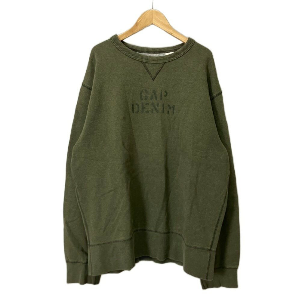 Sweat - 【中古】ギャップ GAP 01年ガゼットトレーナー スウェット オールド L カーキ ■GY99 メンズ 【ベクトル 古着】 260425