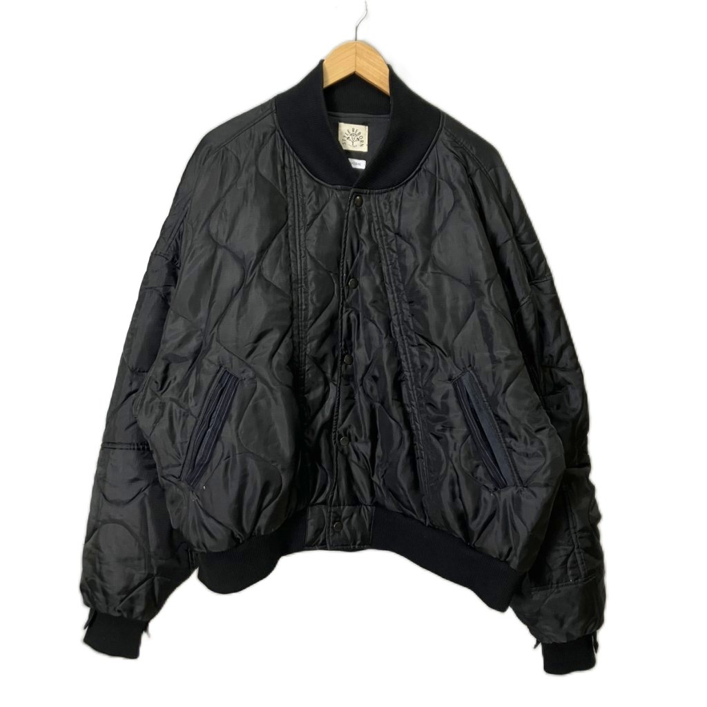 REMAKEBYK×StyleReborn Remake Quilting Stadium Jumper キルティング ボンバージャケット MA-1 ブラック メンズ  260518