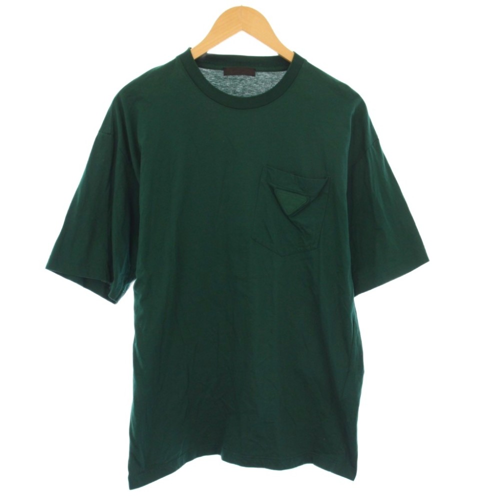 樂天商城 - 【中古】プラダ PRADA トライアングルロゴ ポケット Tシャツ カットソー 半袖 L 緑 UJN670 /KH メンズ 【ベクトル 古着】 260521