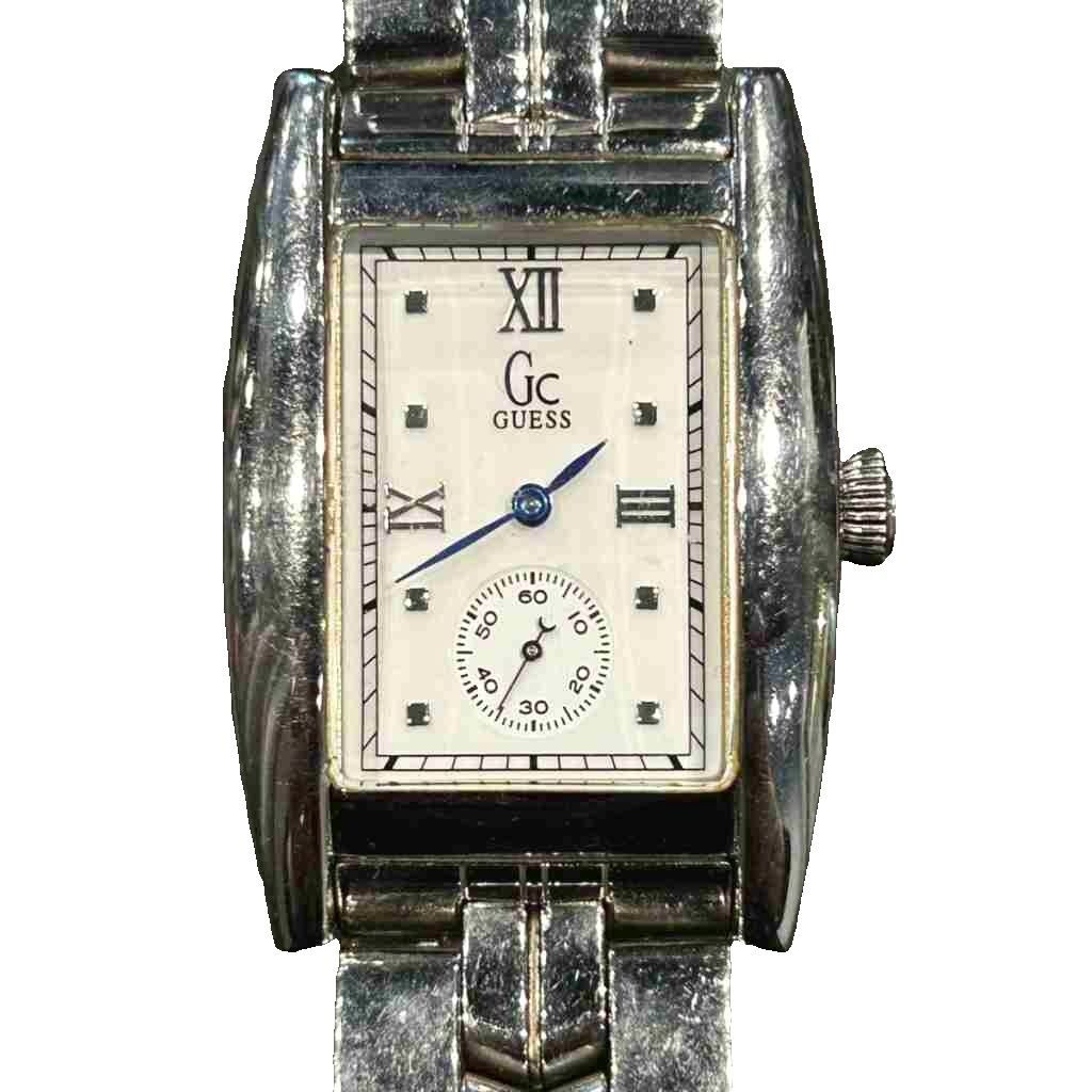 GUESSゲス♢美品○50m防水☆クロノグラフ♥稼働良好メンズ腕時計 