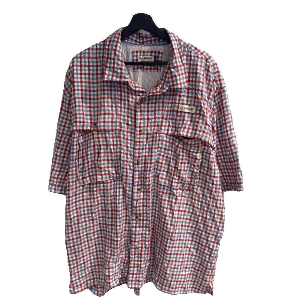 【中古】MAGELLAN チェックシャツ 半袖 ビッグサイズ 2XL レッド ■GY06 メンズ 【ベクトル 古着】 260709表記サイズ2XL実寸サイズ肩幅：59cm　身幅：64cm　着丈：80cm　袖丈：33cm　　素材ポリエステル ナイロン色レッド状態・全体的にシワがあります。 その他に目立ったダメージはなく、問題なくご使用いただける商品です。 ※あくまでも中古品ですので掲載写真や記載内容をご確認いただき、ご理解の上ご購入ください。商品のお問い合わせの回答を休止しております。＊各商品ページの商品詳細等をご確認の上ご購入ください。【中古】MAGELLAN チェックシャツ 半袖 ビッグサイズ 2XL レッド ■GY06 メンズ 【ベクトル 古着】 260709状態ランク　”AB”詳細については、下記および「状態ランクについて」ページをご覧ください。未使用・新品の商品ほぼ新品同様の商品使用感が少なく、かなり状態の良い商品使用感はあるが、傷や汚れの少ない商品使用感の他、傷や汚れが見られる商品かなり大きな傷みがある難あり商品※S〜CランクはUSED品となりますので、使用感をご理解の上でご入札下さい。状態ランクについてinformation表記サイズ2XL実寸サイズ肩幅：59cm　身幅：64cm　着丈：80cm　袖丈：33cm　　素材ポリエステル ナイロン色レッド状態・全体的にシワがあります。 その他に目立ったダメージはなく、問題なくご使用いただける商品です。 ※あくまでも中古品ですので掲載写真や記載内容をご確認いただき、ご理解の上ご購入ください。商品のお問い合わせの回答を休止しております。＊各商品ページの商品詳細等をご確認の上ご購入ください。本商品は一点物です他サイトや店舗にて販売している商品です。多少のお時間差にて欠品になることもございます。予めご了承頂ますようお願い致します。ベクトル・サイズガイドはこちらこの商品と同じブランドの商品を見る