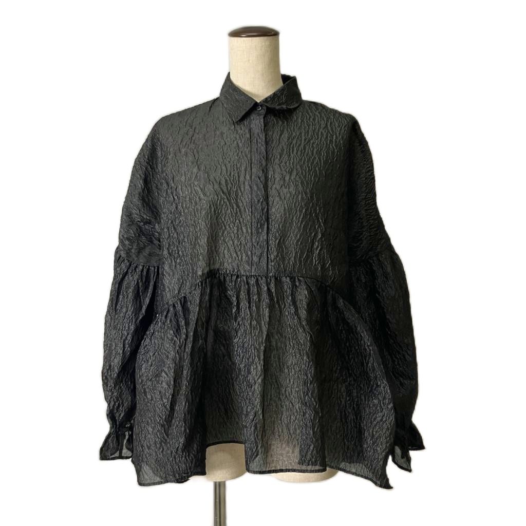【中古】ミラオーウェン Mila Owen シャツ衿ボリュームブラウス 長袖 シャツ 0 ブラック レディース 【ベクトル 古着】 260711 auc-vector-21107014 ブランド古着の買取販売ベクトル パッケージ画像