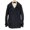 【中古】B&Y ユナイテッドアローズ BEAUTY&YOUTH ビューティー&ユース ピーコート ウール ロゴボタン ネイビー 紺 M レディース 【ベクトル 古着】 250127(4)