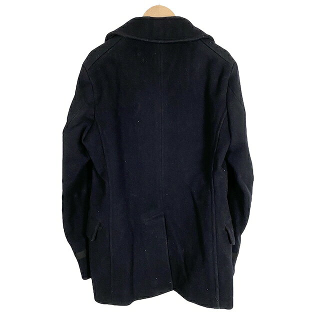 【中古】B&Y ユナイテッドアローズ BEAUTY&YOUTH ビューティー&ユース ピーコート ウール ロゴボタン ネイビー 紺 M レディース 【ベクトル 古着】 250127 3