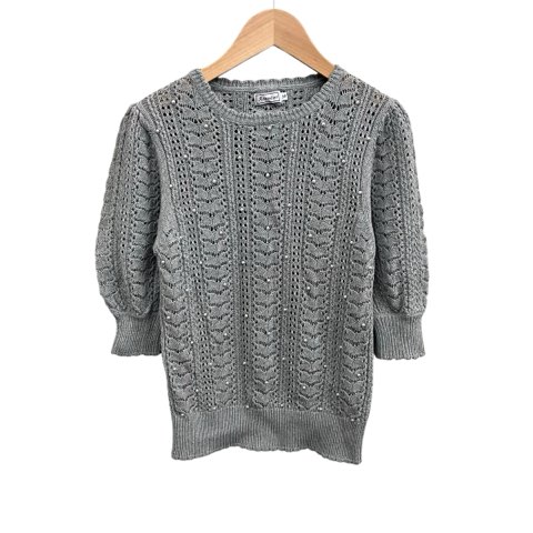【中古】アナトリエ ANATELIER パールデザイン レース編みニットトップス プルオーバー ライトグレー 38 Mサイズ相当 パフスリーブ レディース 【ベクトル 古着】 250220 【中古】アナトリエ ANATELIER パールデザイン レース編みニットトップス プルオーバー ライトグレー 38 Mサイズ相当 パフスリーブ レディース 【ベクトル 古着】 250220