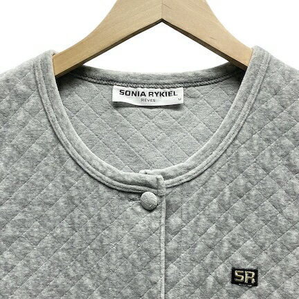 【中古】ソニアリキエル SONIA RYKIEL キルティングベスト 無地 灰色 グレー Mサイズ レディース 【ベクトル 古着】 250329