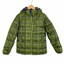 【中古】エルエルビーン L.L.BEAN 2WAY ダウンジャケット 長袖 チェック グリーン M キッズ 【ベクトル 古着】 250705(4)