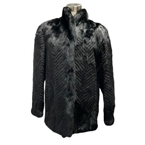 【中古】ミンク MINK 毛皮 コート リアルファー ブラックミンク フリーサイズ レディース 【ベクトル 古着】 250716 【中古】ミンク MINK 毛皮 コート リアルファー ブラックミンク フリーサイズ レディース 【ベクトル 古着】 250716