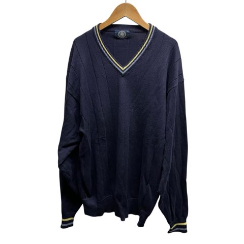 Other - 【中古】ジェイプレス J.PRESS チルデンニット セーター 深Vネック トップス LLサイズ ネイビー メンズ 【ベクトル 古着】 260109