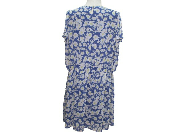 【中古】シューラルー SHOO・LA・RUE チュニック 半袖 花柄 ブルー系 Mサイズ v0712088 ■FF 0729 レディース 【ベクトル 古着】 240729