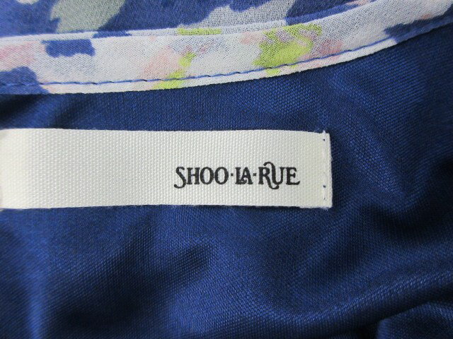 【中古】シューラルー SHOO・LA・RUE チュニック 半袖 花柄 ブルー系 Mサイズ v0712088 ■FF 0729 レディース 【ベクトル 古着】 240729