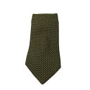 【中古】BISIONE ネクタイ 総柄 美品 イエロー ブラック k972 1016 メンズ 【ベクトル 古着】 241016