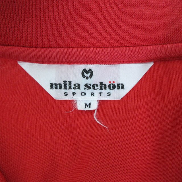 【中古】ミラショーン mila schon SPORTS 長袖 ポロシャツ ゴルフ ? レッド k1508 ...