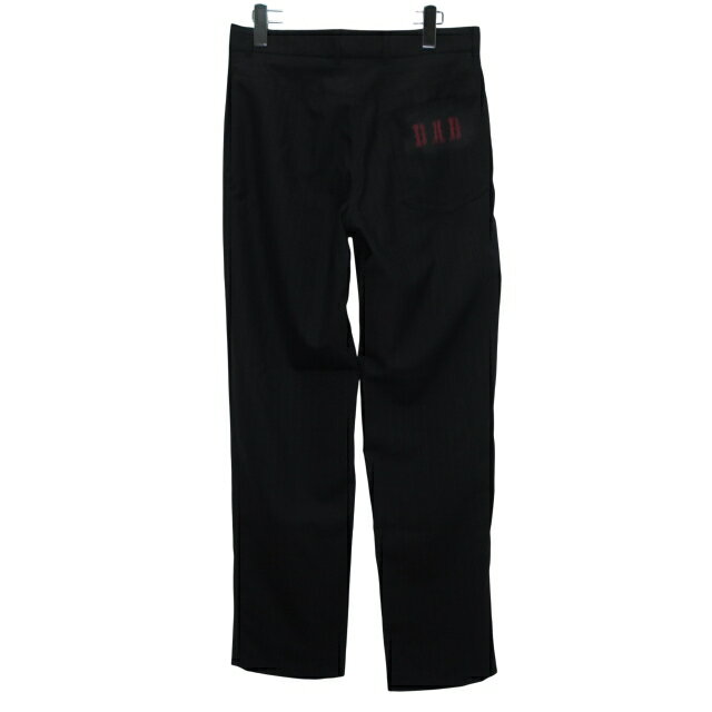 【中古】MASU パンツ ロング ウール ストライプ 46 Mサイズ相当 ブラック k1912 0429 メンズ 【ベクトル 古着】 250429