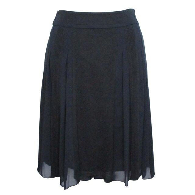 【中古】アナトリエ ANATELIER スカート 膝丈 フレアー サイドポケット 36 Sサイズ相当 ブラック k1791 0509 レディース 【ベクトル 古着】 250509(4)