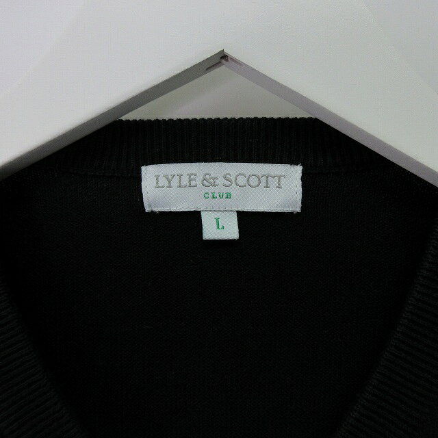 【中古】ライル&スコット LYLE&SCOTT 長袖 ニット セーター 刺繍 ゴルフ コットン ...