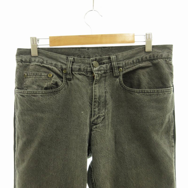 【中古】ムッシュニコル monsieur NICOLE デニムパンツ ジーンズ ストレート サイドライン 側章 46 S グレー /FF 1114 メンズ 【ベクトル 古着】 241114