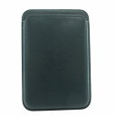 【中古】アップル Apple iPhone MagSafe レザーウォレット Leather Wafflet スマートフォン アクセサリー 緑 グリーン /GV...